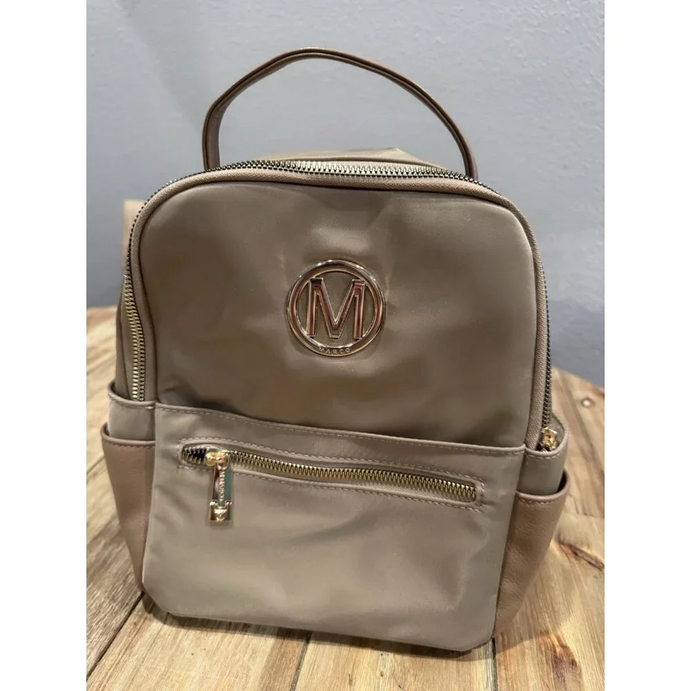 M MARCO MKP Collection Mini Backpack Purse for Ladies XL-M-8110-BG Beige NEW